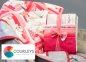Preview: Materialpackung Courleys Patchworkkurs - Einsteiger 1 "LogCabin" - Rosa Grau